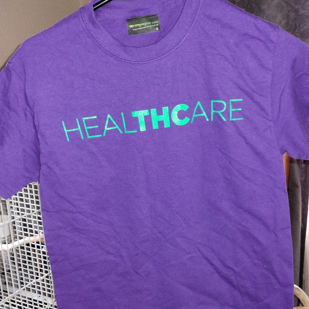 Purple Heal(THC)are tshirt from No Campin' Gear, Small